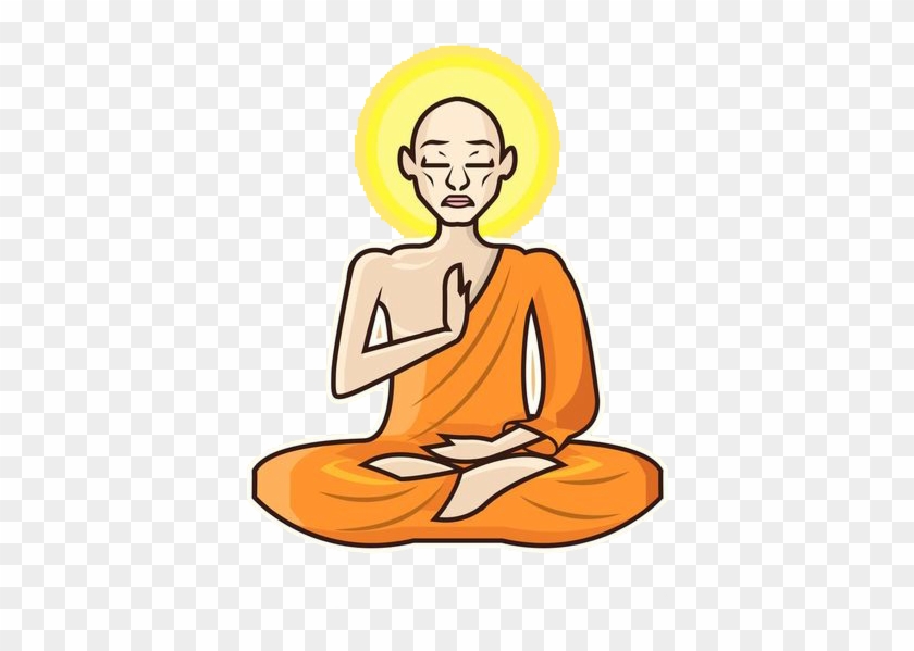 Meditation Monk Clip Art - Monk Clipart #458422