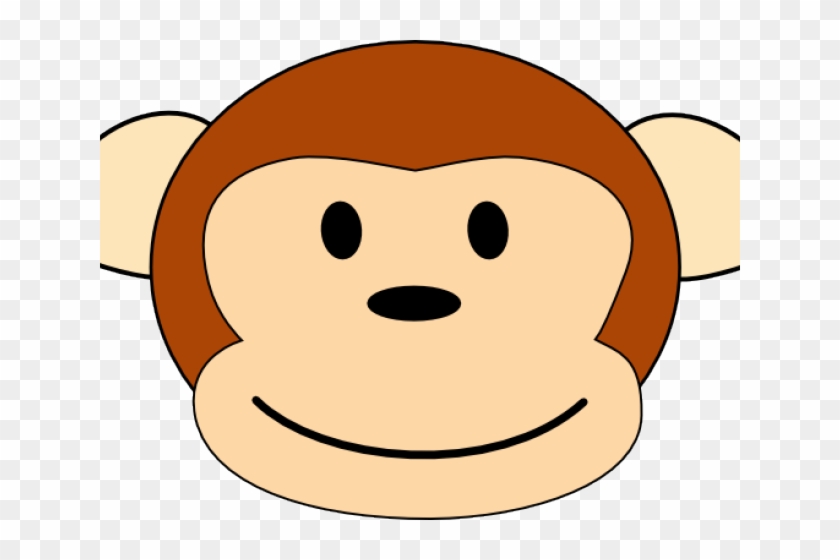 Cartoon Monkey Head - Monkey Face Clipart #458423