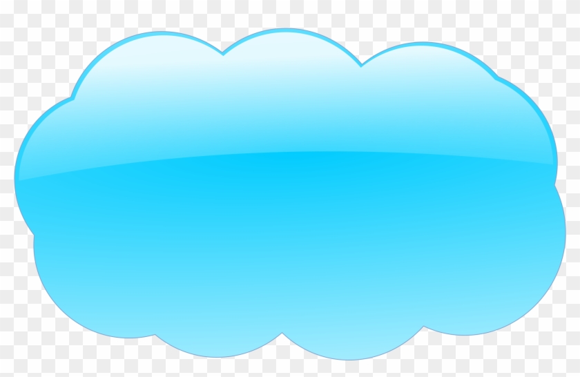 Cloud Clip Art Blue Color - Sky Blue Cloud Clipart #458485