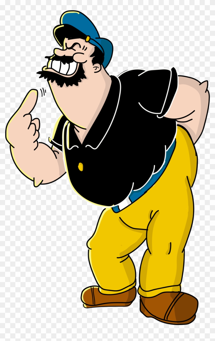 Bluto Popeye Cartoon Drawing - Cartoon Popayi - Free Transparent PNG  Clipart Images Download