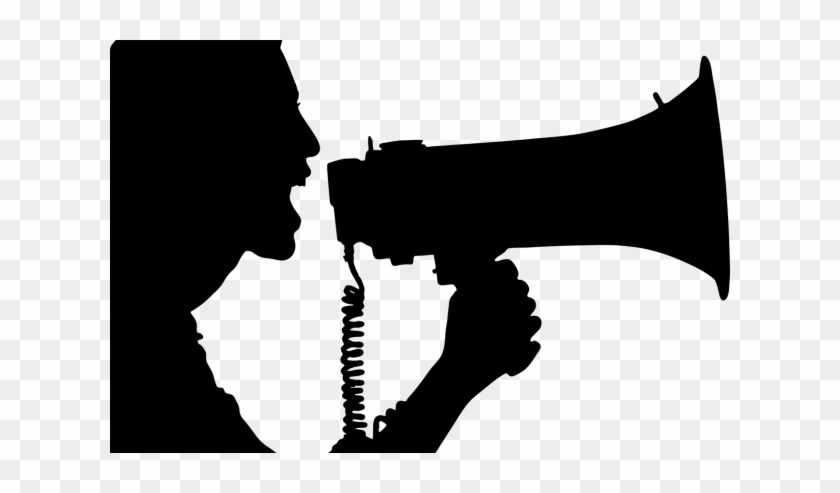 Speak Out Amp Be Heard Her Campus - Silhouette Megaphone #458496