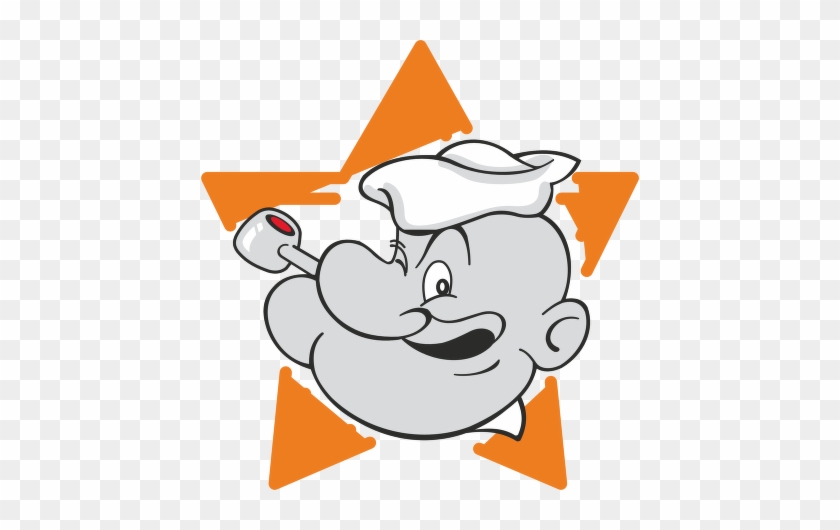 Popeye™ - Popeye The Sailor Vynil Car Sticker 4" X 4" #458506