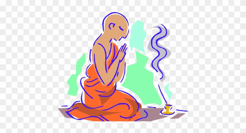 Buddhism Prayer Bhikkhu Monk Clip Art - Pray Buddha Clipart #458525