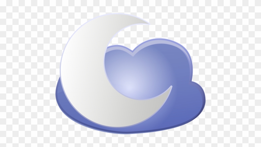 Cloud And Moon Weather Icon Png Clip Art - Moon Weather Clipart #458592