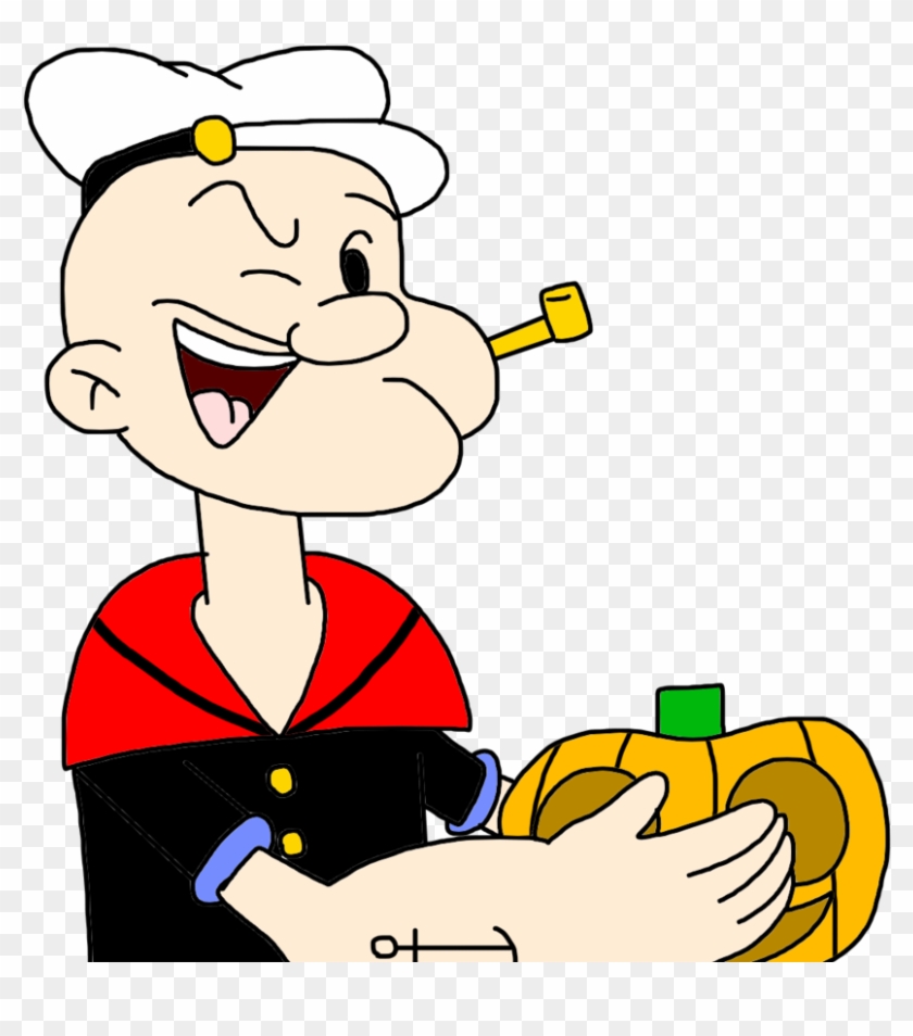 Popeye With A Pumpkin By Marcospower1996 Popeye With - Popeye #458616