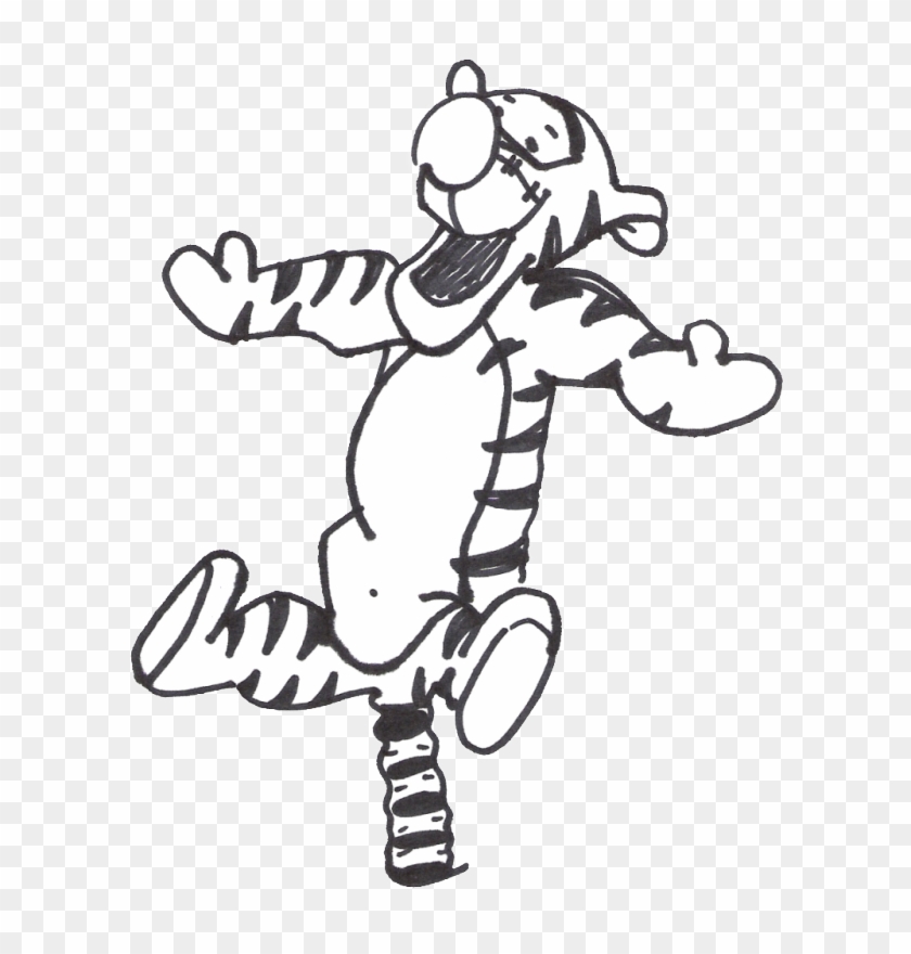 Tigger Worm Coloring Pages Download Free Printable - Tigger Winnie The Pooh Black And White Transparent #458634