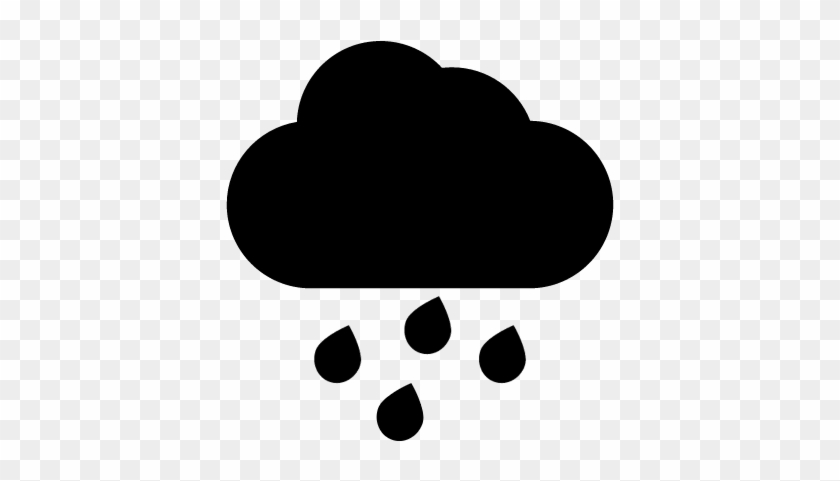 Raining Dark Cloud Vector - Thinking Cloud Icon #458674