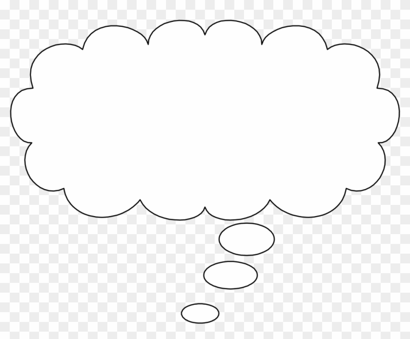 Cloud Clipart Black Background - Thinking Bubble Black Background - Free  Transparent PNG Clipart Images Download