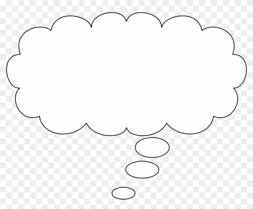 Cloud Clipart Black Background - Thinking Bubble Black Background #458677