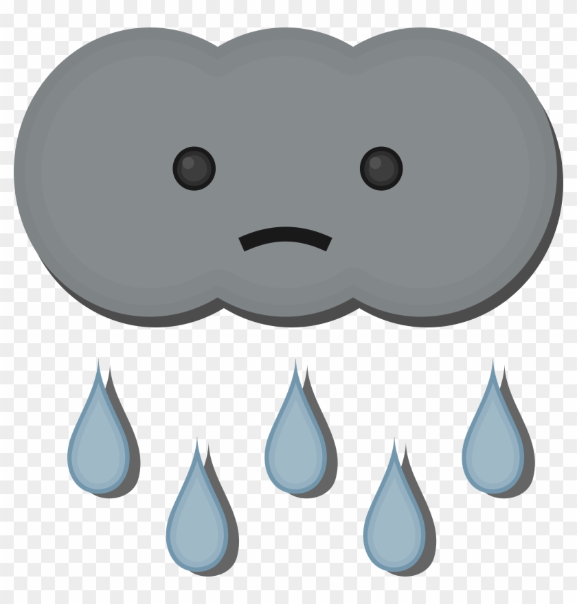 Cloud Clipart Sad - Sad Rain Cloud Clipart #458679