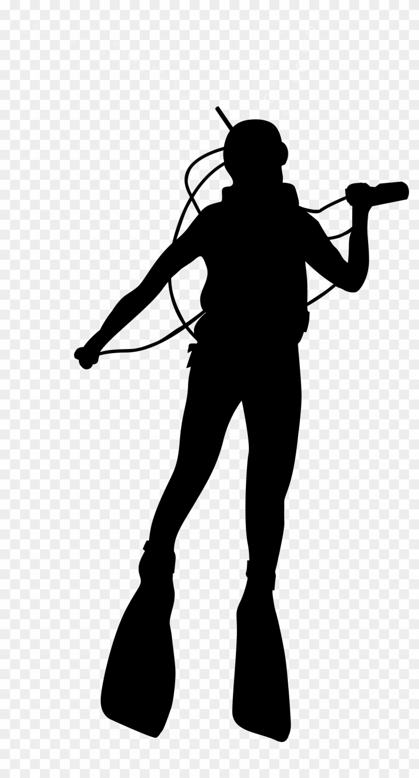 Silhouette Underwater Diving Scuba Diving Clip Art - Silhouette Underwater Diving Scuba Diving Clip Art #458774