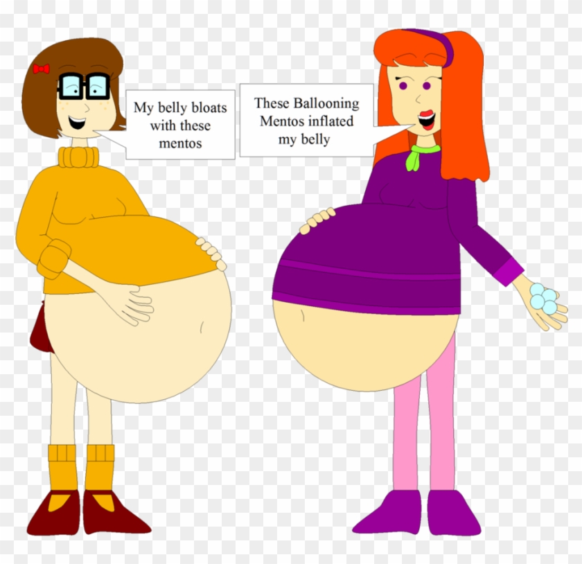 Velma And Daphne's Ballooning Mentos Inflation By Angry-signs - Velma And Daphne Fanart #458854