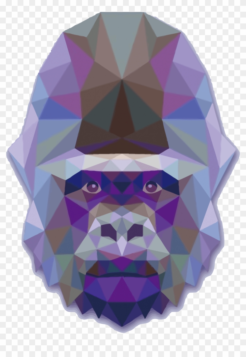 Gorilla Geometry Tattoo Triangle - Vector Geometric Animal #458898