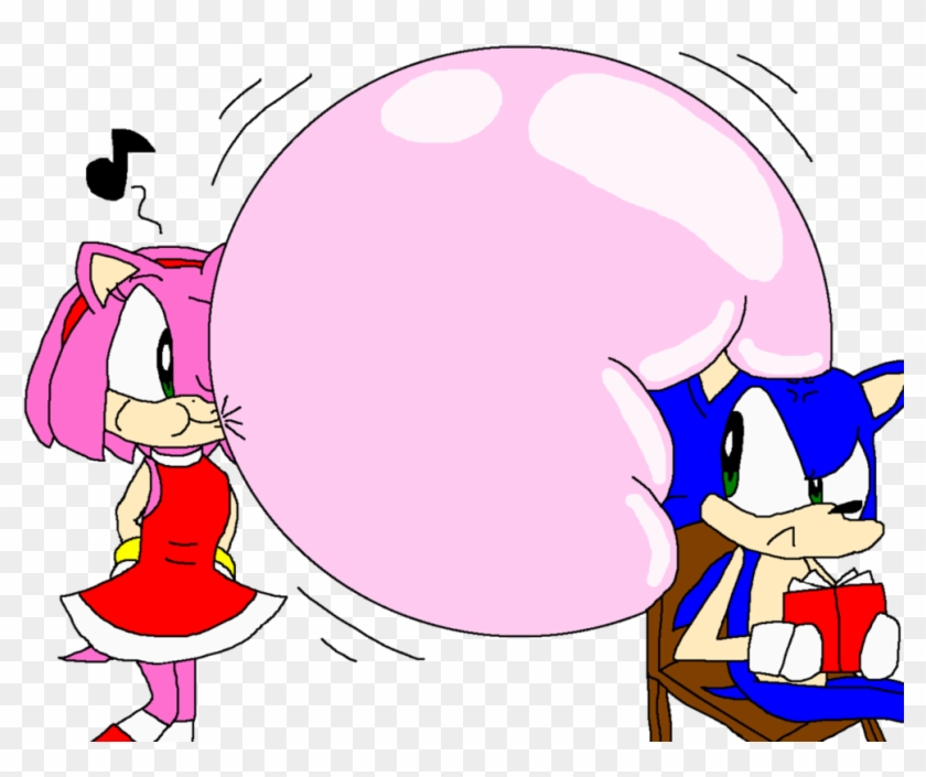Amy Blows A Fast Bubble Gum By Pokegirlrules - Cartoon #458961