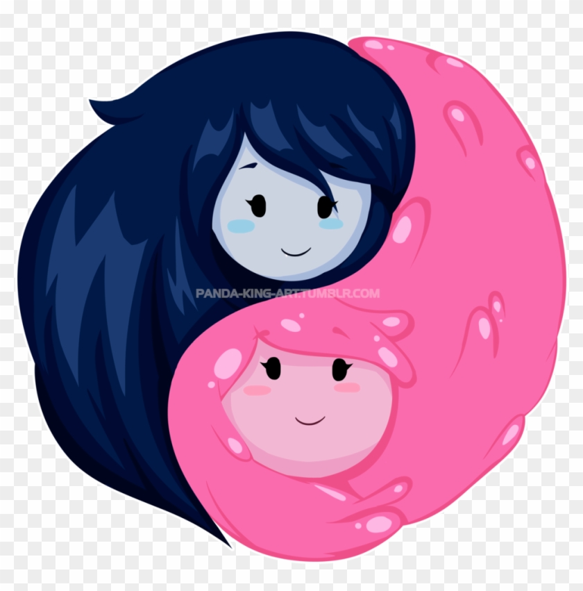 Princess Bubblegum And Marceline Ying Yang By Panda-king - Yin Yang Bubblegum Marceline #459030