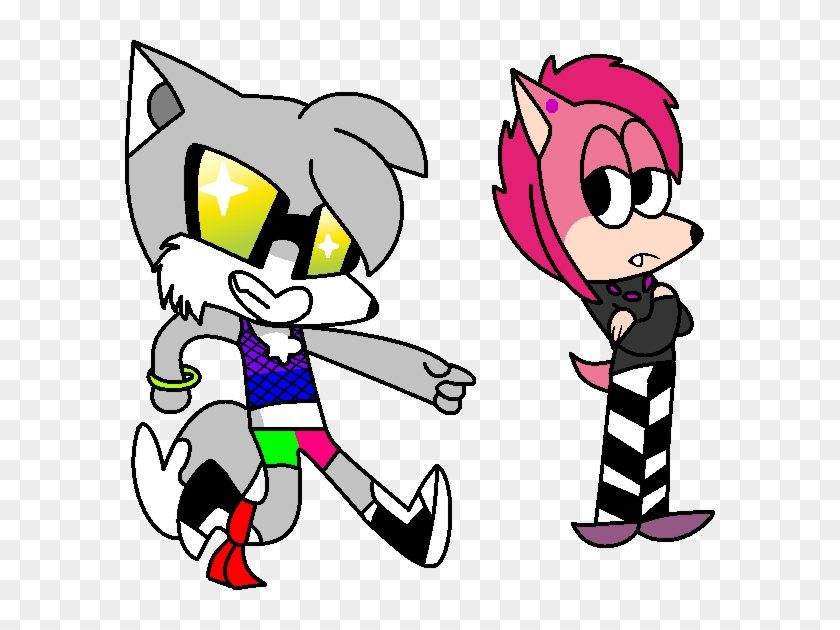 Medic The Hedgehog And Bubblegum The Fox By Blingo-chan - Cartoon #459099