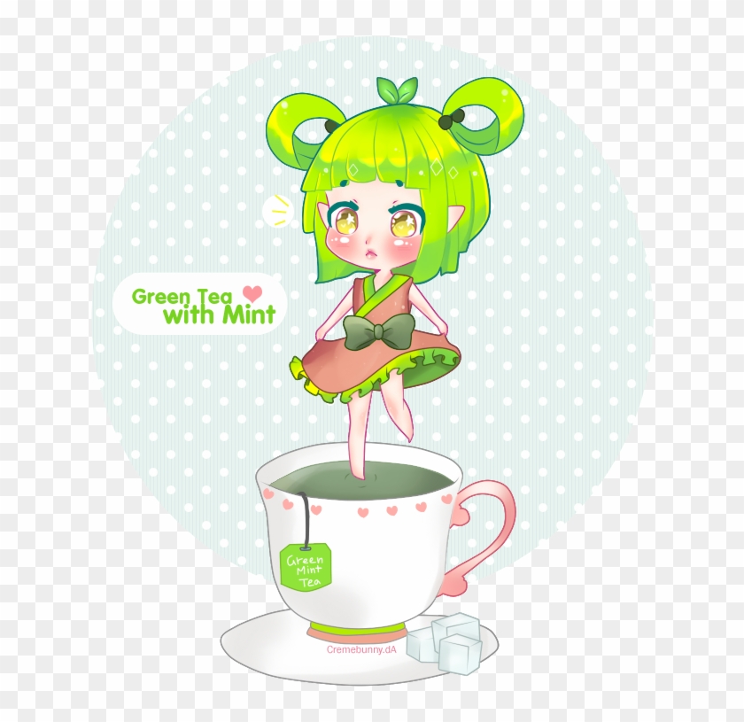 Chibi Green Tea With Mint By Cremebunny - Tinypic #459375