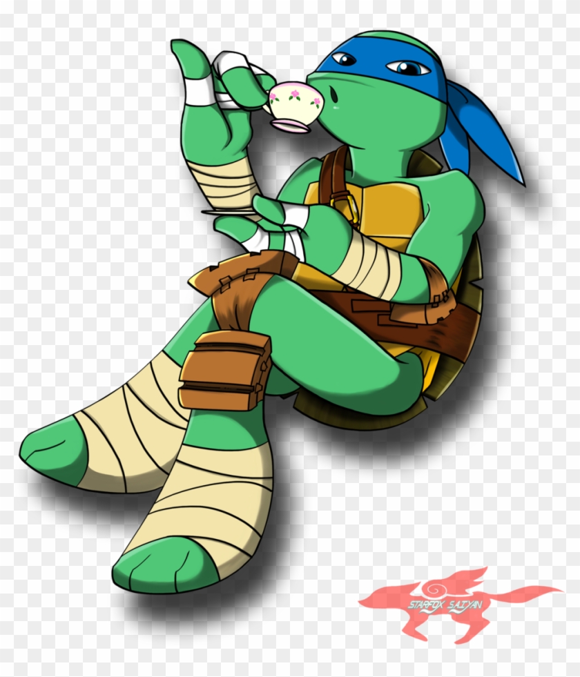 Tea Time By Starfox-saiyan - Tmnt 2012 Leonardo Transparent #459382