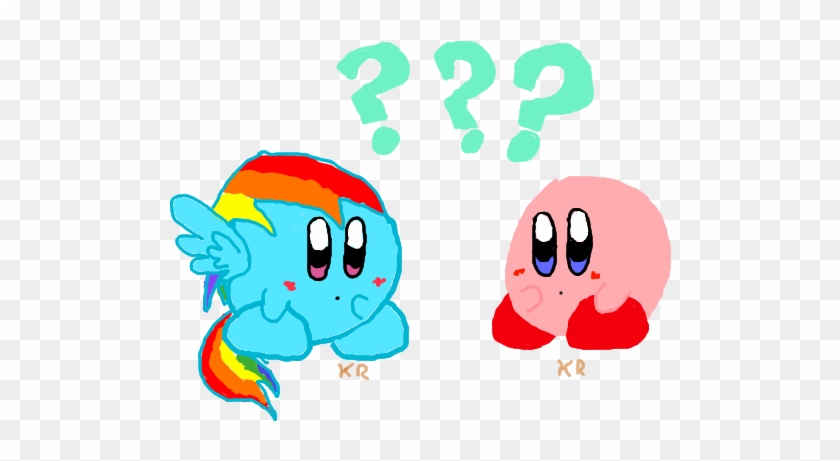 Kirbyrainboom, Kirby, Kirbyfied, Question Mark, Rainbow - Cartoon #459468
