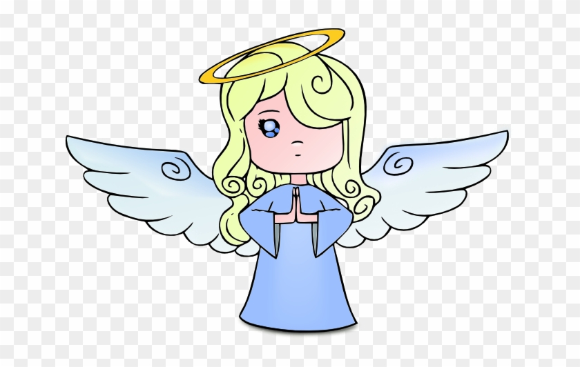 This Cute Clipart Of A Little Blonde Angel Girl Is - Angel Clipart Transparent Background #459694