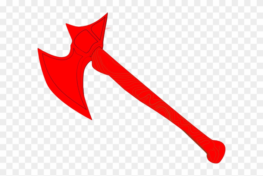 Red Battle Axe Clip Art - Red Axe Clipart #459753