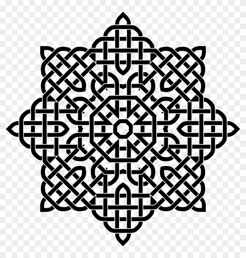 Celtic Knot Mandala 5 - Svart Bordsduk #459815