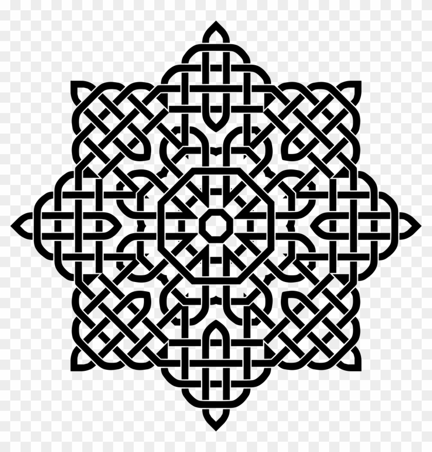 Celtic Knot Mandala 5 - Svart Bordsduk #459815