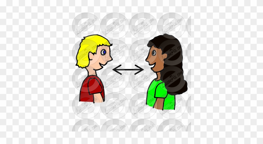 Conversation Picture - Keeping Eye Contact Clipart #459846