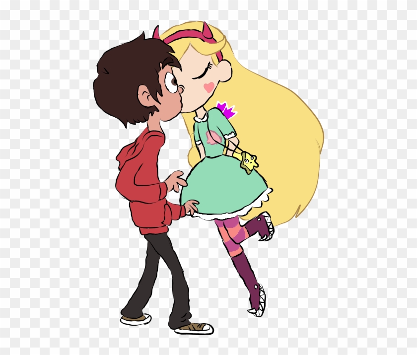 First Kiss Doodle By Uranusduck77 - Star And Marco First Kiss #459850