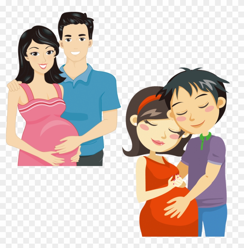 Cartoon Pregnancy Couple Clip Art - Controtempo [book] #459947
