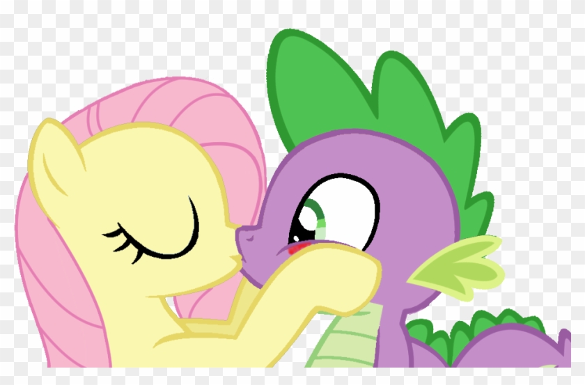 Fluttershy Kiss Spike By Nejcrozi - Mlp Fluttershy And Spike #459953