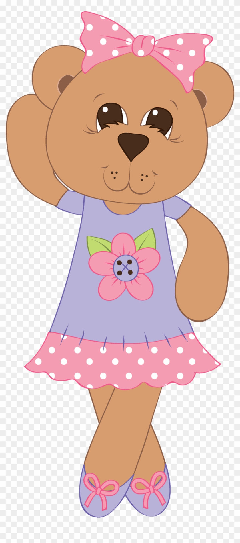 Bear With Dancing Purple Dress - Bear #460131