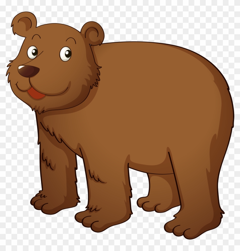 Brown Bear Cartoon Clip Art - Animals Live On Land #460167