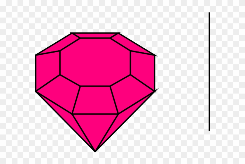 Pink Gem 1 Clip Art - Draw A Ruby Gem #460169