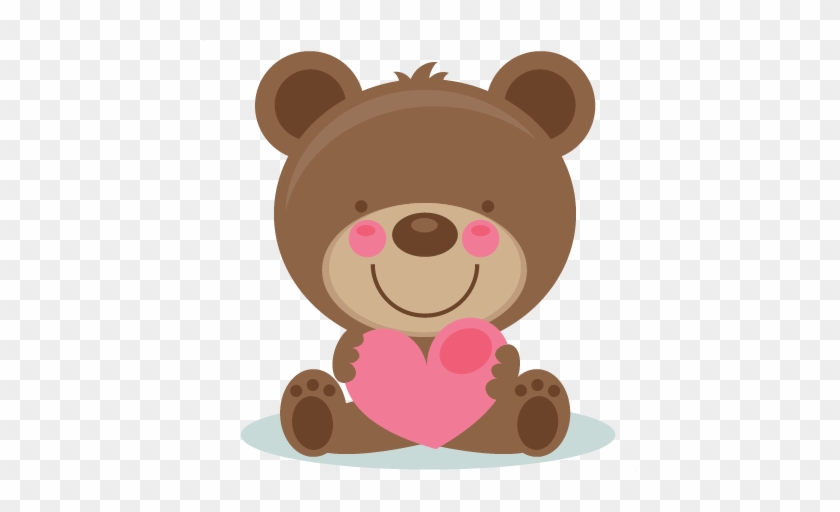 Cute Valentine Bear Scrapbook Cuts Svg Cutting Files - Cute Bear Valentine Drawing #460170