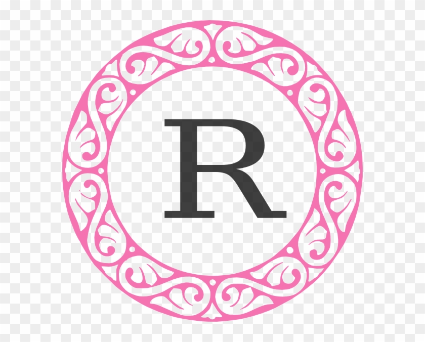 Monogram R Clip Art At Clker - Letter T Monogram #460199