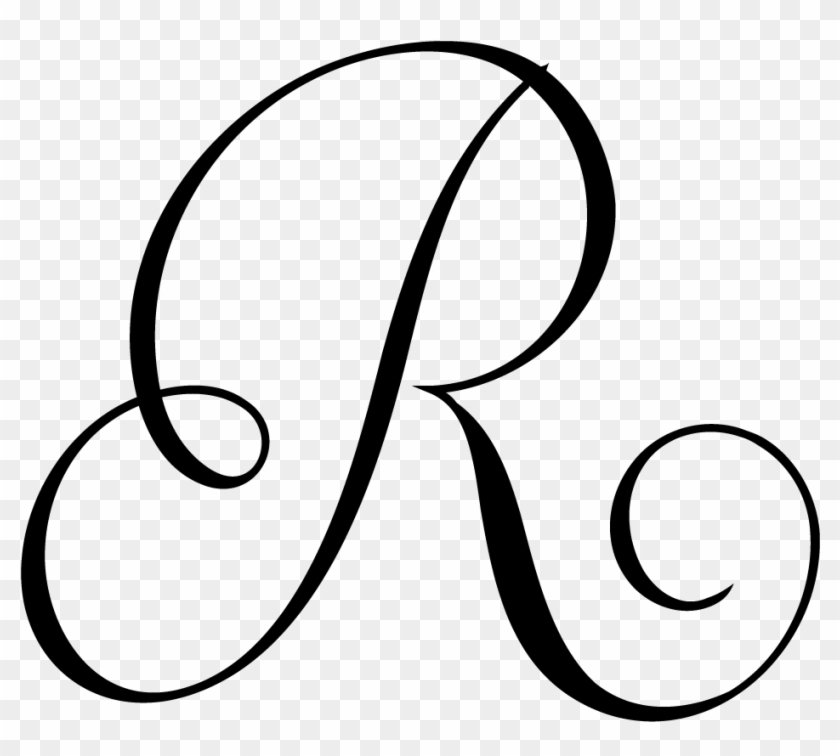 Monogram Letter R - Line Art #460204