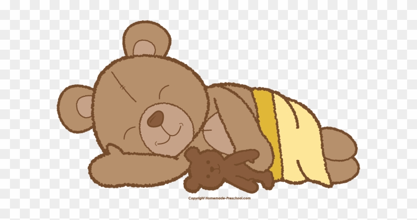 Teddy Bear Clipart - Sleeping Teddy Bear Clipart #460212