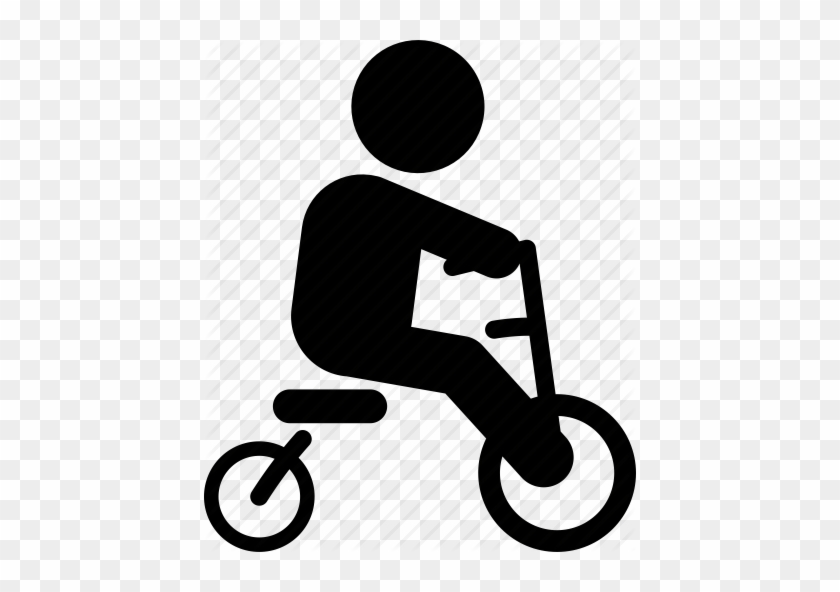 Child, Cycling, Kid, Pedaling, Riding, Toddler, Tricycle - Tricycle Icon #460333