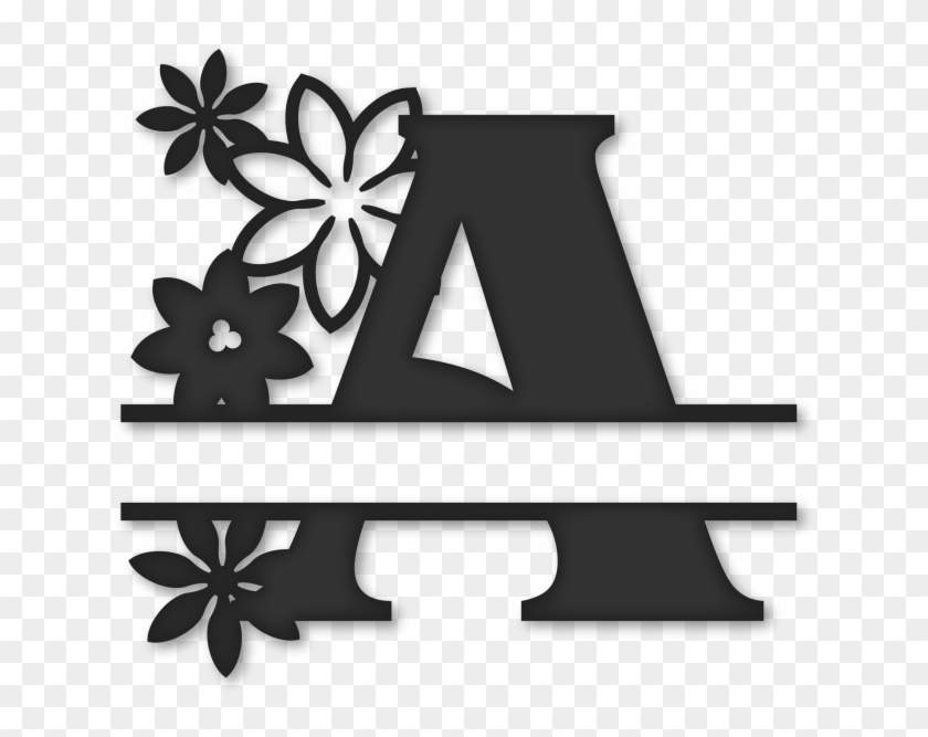 Flower Split Monogram A - Png Monogram Split G #460352