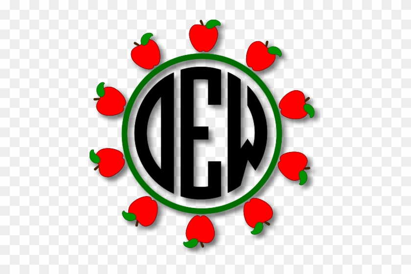 Monogram Frame - Apples - Monogram Frame - Apples #460400