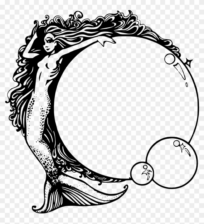 Clip Art Details - Vintage Mermaid Clipart #460422