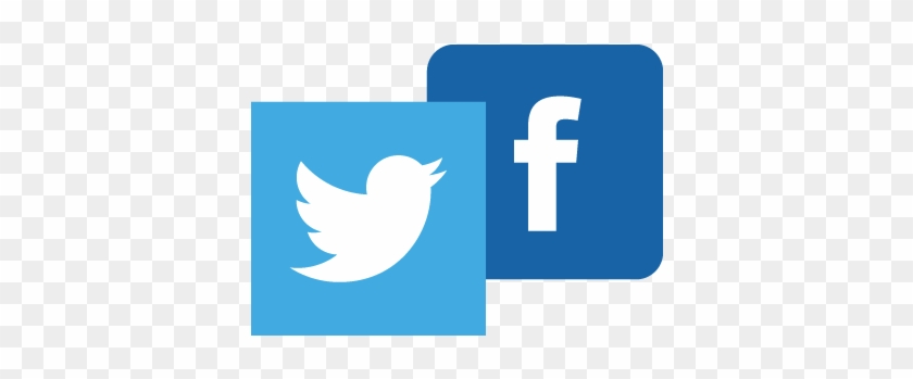 Twitter & Facebook - Facebook And Twitter Logo #460457