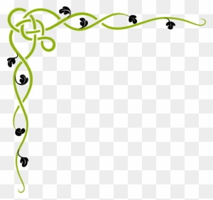 Simple Corner Border Clipart - Vines Border