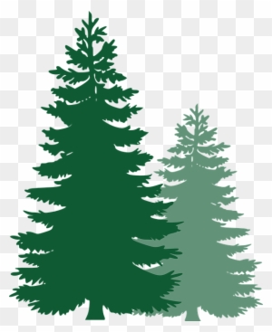 Black And White Pine Tree Clipart