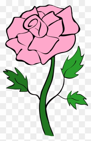 single pink rose clip art