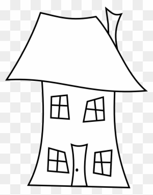 Clipart House Line Drawing Drawings Library Clip Art - Crooked House Clipart