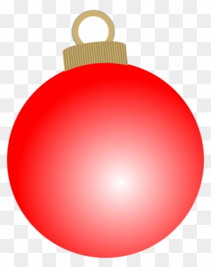 Red Christmas Ball Ornament Clip Art - Ball Ornament Clip Art