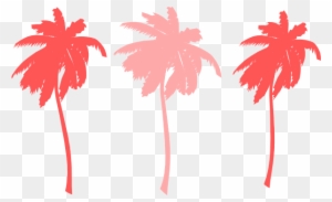 Tree Clipart Pink Palm - Tree Clipart Pink Palm