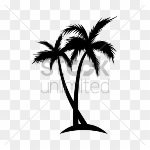 Silhouette Of Coconut Tree Vector Image - Coconut Tree Silhouette Vector Png